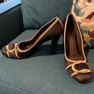 Jessica Bennett women’s brown calf hair pumps